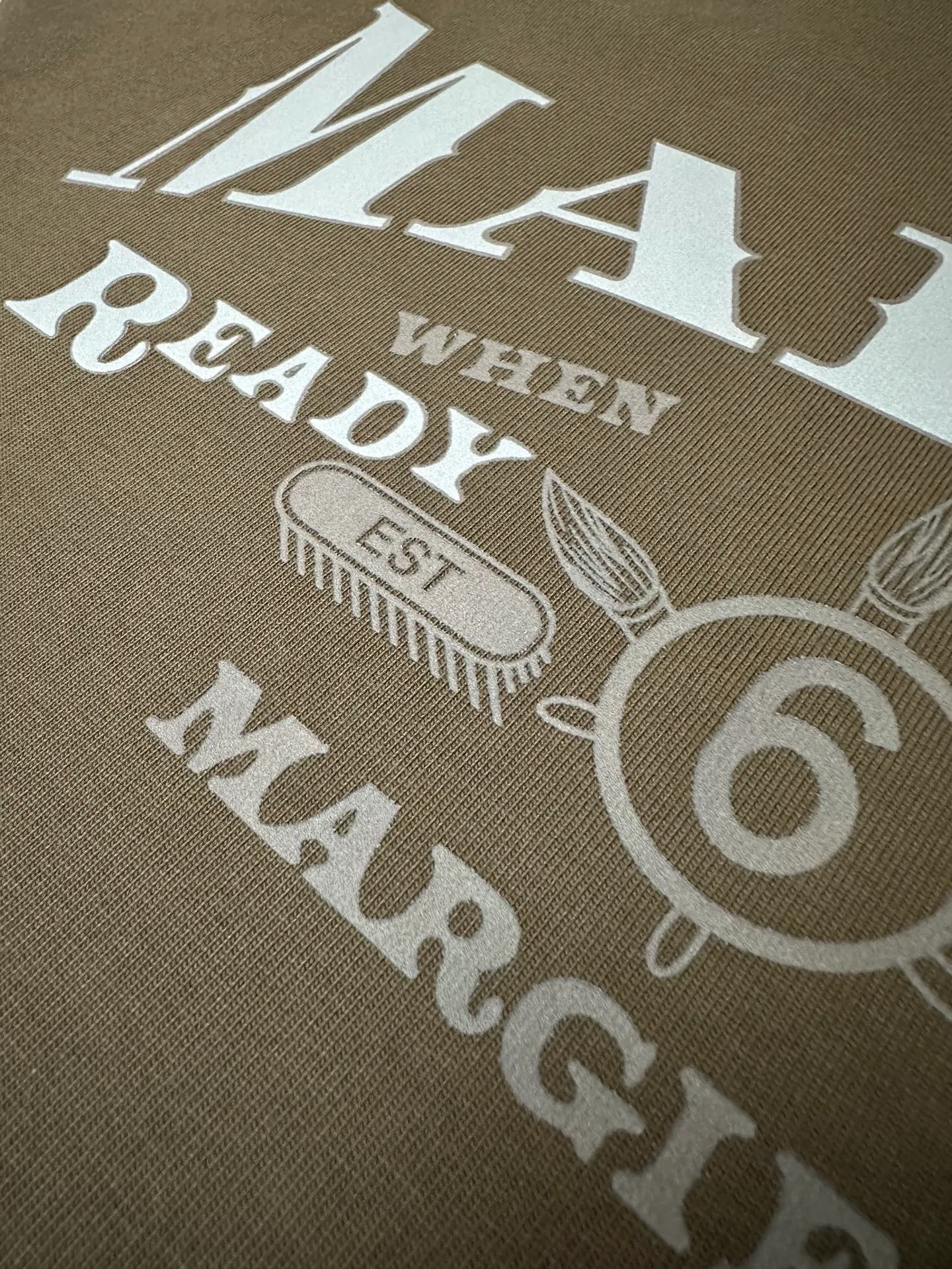 New Arrival 400g Martin Mariela MM 6 26ss Retrologo T ： 400 2*2 420g Color Change Same Style -Color: White -Size: XS S M L XL